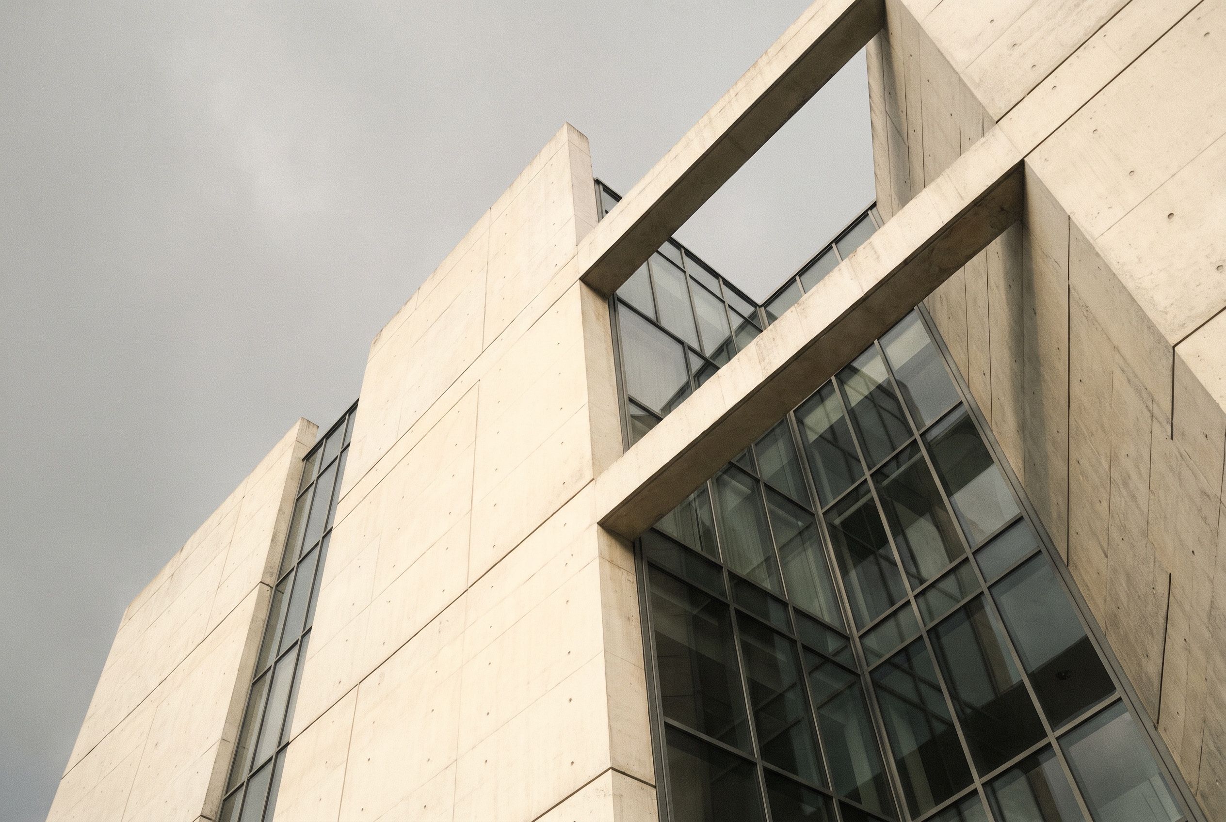 Abstract modern architecture in pale light