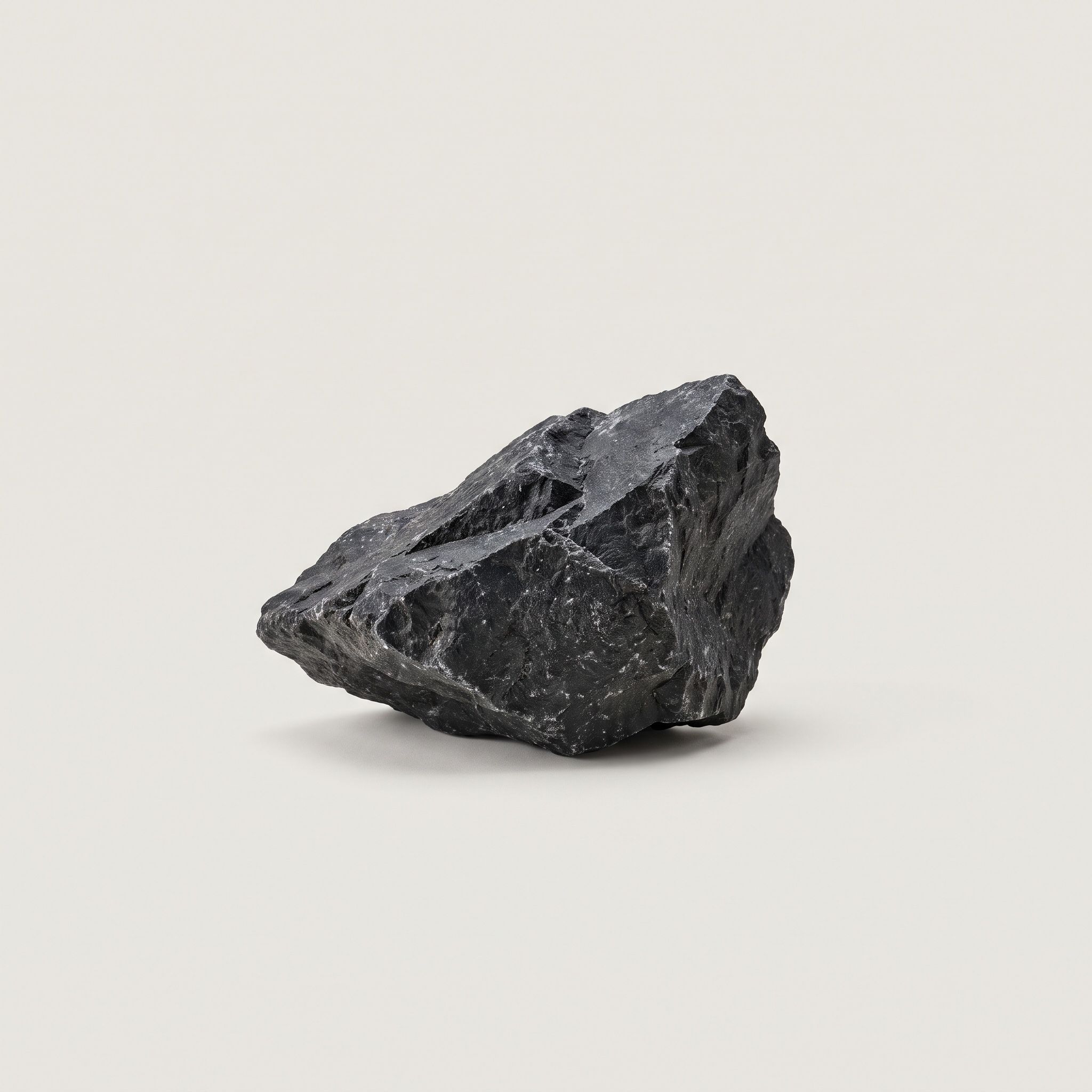 An angular dark stone