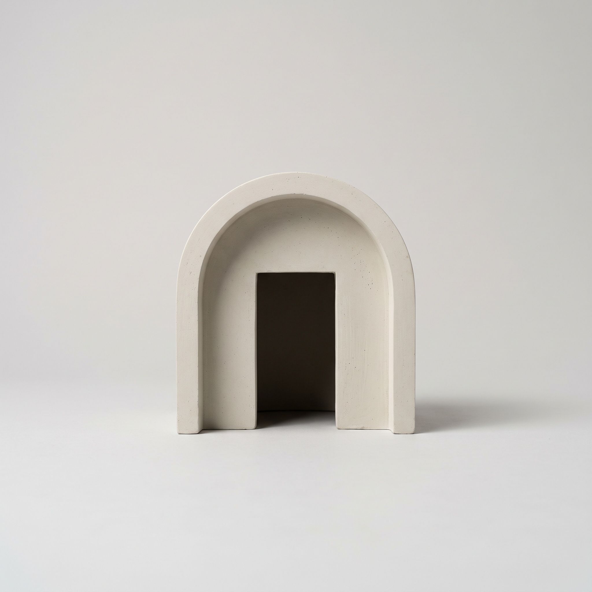 A pale arched niche