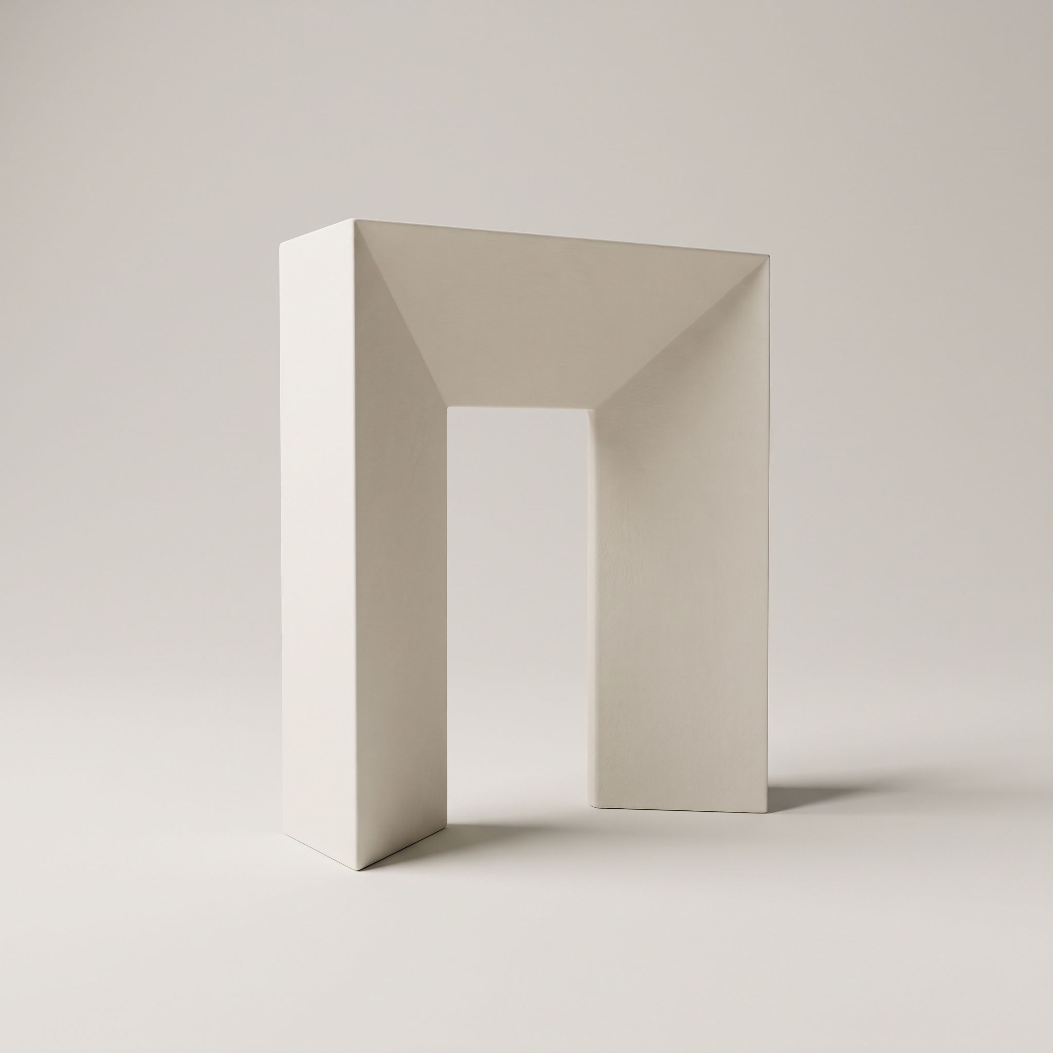 A pale architectural portal